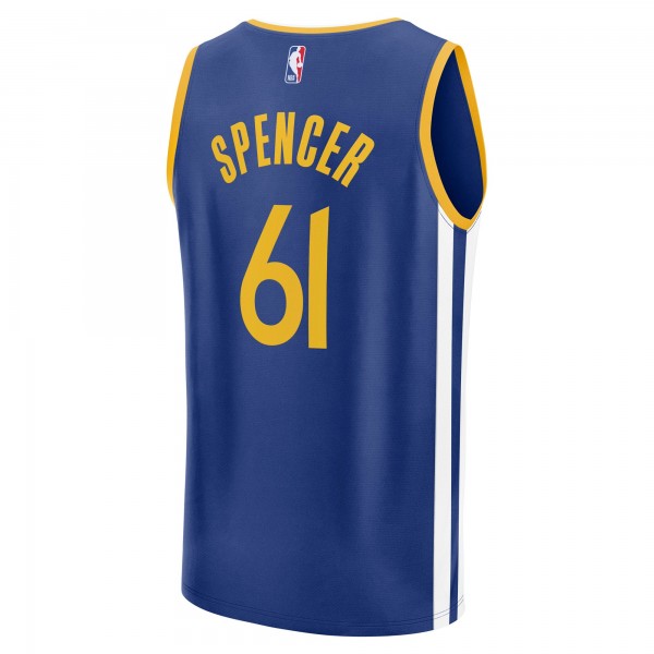 Джерси Golden State Warriors Pat Spencer Fanatics Royal Fast Break Replica Player - Icon Edition