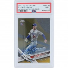 Cody Bellinger Los Angeles Dodgers Autographed 2017 Topps Chrome Update Gold Refractor #HMT99 #46/50 PSA Authenticated 9 Rookie Card