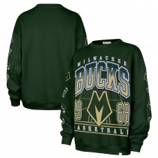 Milwaukee Bucks 47 Wo2025/26 City Edition Go Big Oversized Sweatshirt - Hunter Green
