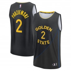 Джерси Golden State Warriors Brandin Podziemski Fanatics Black Fast Break Replica Player - Statement Edition