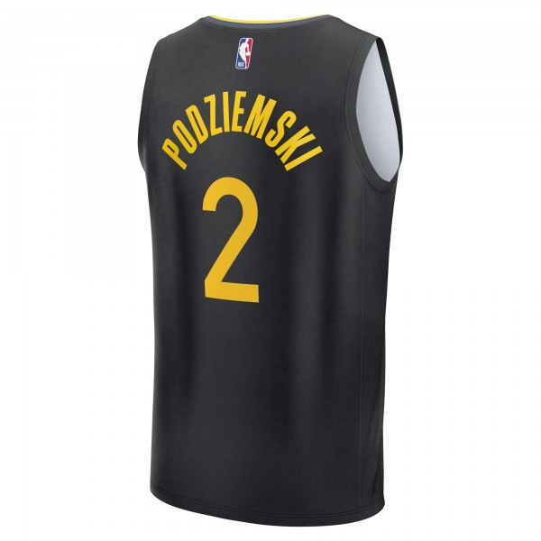 Джерси Golden State Warriors Brandin Podziemski Fanatics Black Fast Break Replica Player - Statement Edition