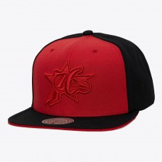 Philadelphia 76ers Mitchell & Ness Red/Black Color Pop Snapback Hat