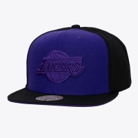 Бейсболка Los Angeles Lakers Mitchell & Ness Purple/Black Color Pop
