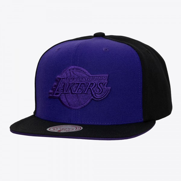 Бейсболка Los Angeles Lakers Mitchell & Ness Purple/Black Color Pop