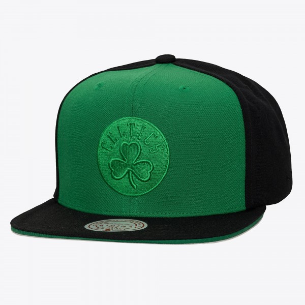 Boston Celtics Mitchell & Ness Kelly Green/Black Color Pop Snapback Hat