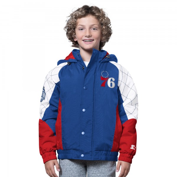 Подростковая Philadelphia 76ers Starter Royal/Red All Time Pro Jr. Full-Zip Hoodie Jacket