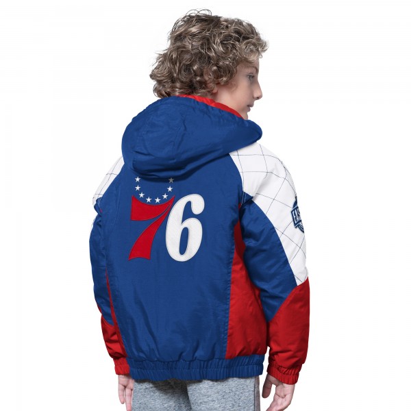 Подростковая Philadelphia 76ers Starter Royal/Red All Time Pro Jr. Full-Zip Hoodie Jacket