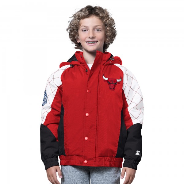 Подростковая Chicago Bulls Starter Red/Black All Time Pro Jr. Full-Zip Hoodie Jacket