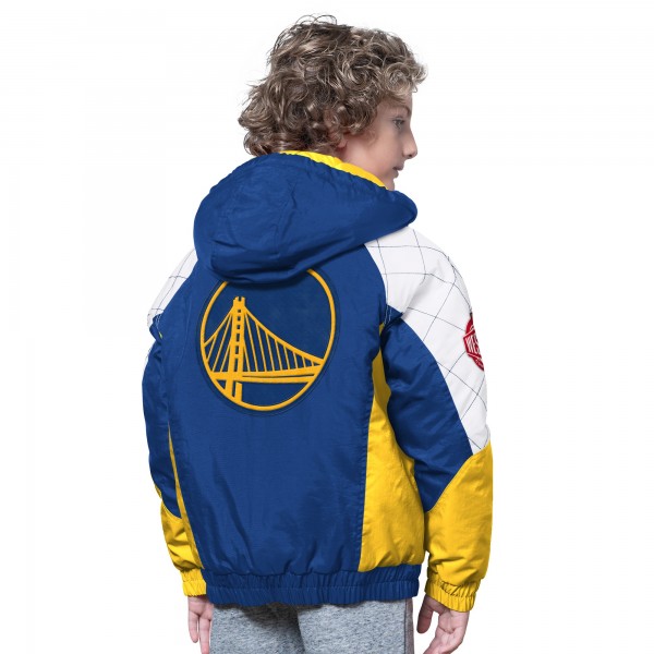 Подростковая Golden State Warriors Starter Royal/Gold All Time Pro Jr. Full-Zip Hoodie Jacket