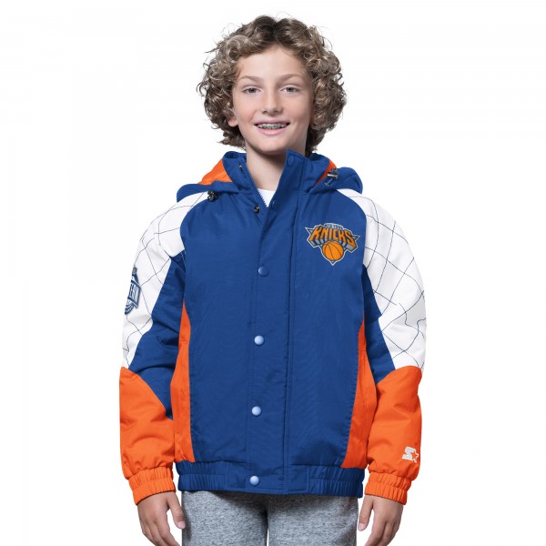 Подростковая New York Knicks Starter Blue/Orange All Time Pro Jr. Full-Zip Hoodie Jacket