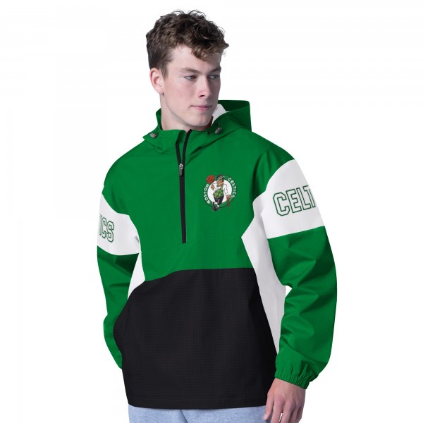 Boston Celtics G-III Sports by Carl Banks Kelly Green/Black Tailgate Half-Zip Hoodie