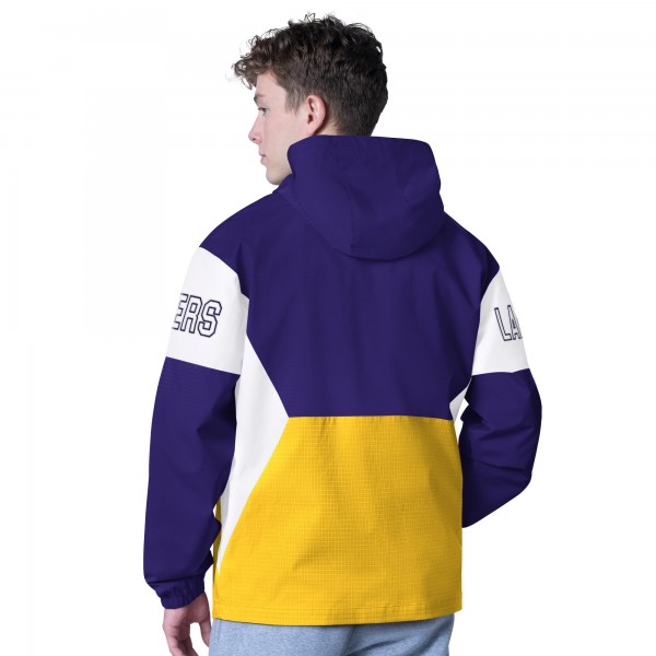 Толстовка на короткой молнии Los Angeles Lakers G-III Sports by Carl Banks Purple/Gold Tailgate
