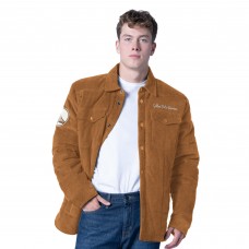 Golden State Warriors G-III Sports by Carl Banks Tan Triumph Corduroy Chainstitch Quilted Full-Snap Jacket