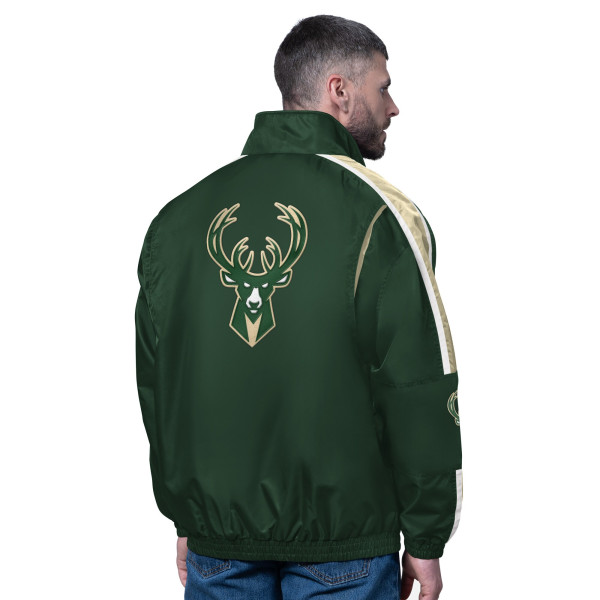 Milwaukee Bucks Starter Dark Green Freestyle Lightweight Full-Zip Jacket
