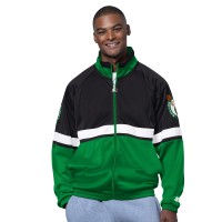 Boston Celtics Starter Kelly Green/White The Veteran Tricot Track Raglan Full-Zip Jacket