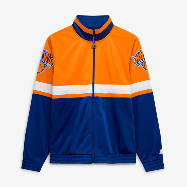 Куртка New York Knicks Starter Blue/White The Veteran Tricot Track Raglan Full-Zip