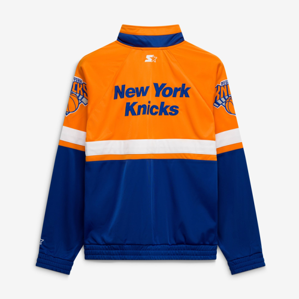 Куртка New York Knicks Starter Blue/White The Veteran Tricot Track Raglan Full-Zip