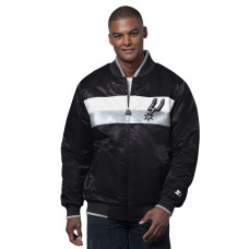 Куртка San Antonio Spurs Starter Black/Silver The Ambassador Satin Varsity