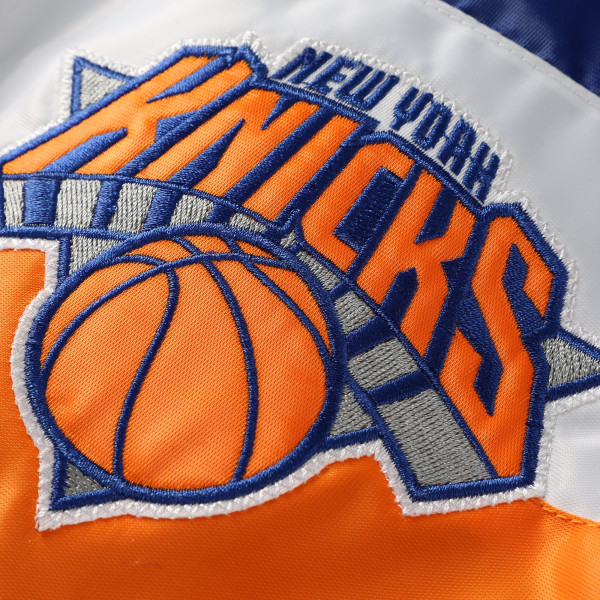 Куртка New York Knicks Starter Blue/Orange The Ambassador Satin Varsity