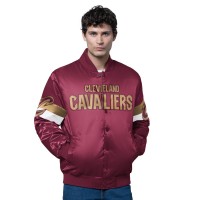 Cleveland Cavaliers Starter Wine Triple Option Varsity Full-Snap Satin Jacket