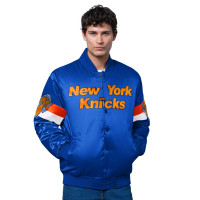 Куртка New York Knicks Starter Blue Triple Option Varsity Full-Snap Satin