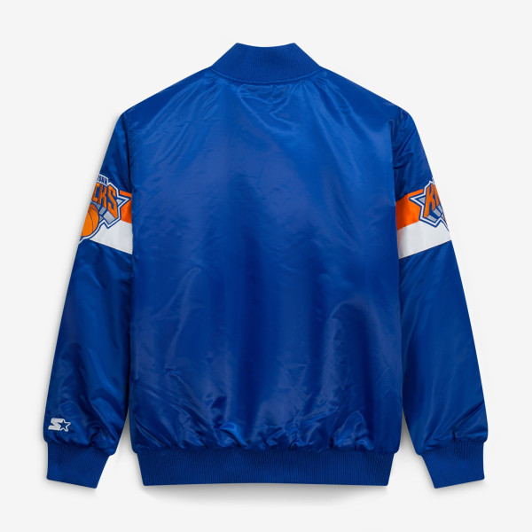 Куртка New York Knicks Starter Blue Triple Option Varsity Full-Snap Satin