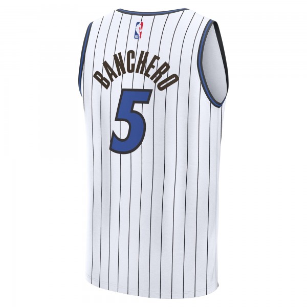 Джерси Orlando Magic Paolo Banchero Fanatics White Fast Break Replica Player - Association Edition