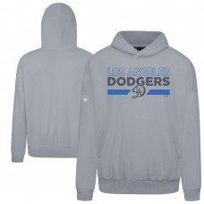Los Angeles Dodgers Levelwear Gray City Connect Contact No Hitter Pullover Hoodie