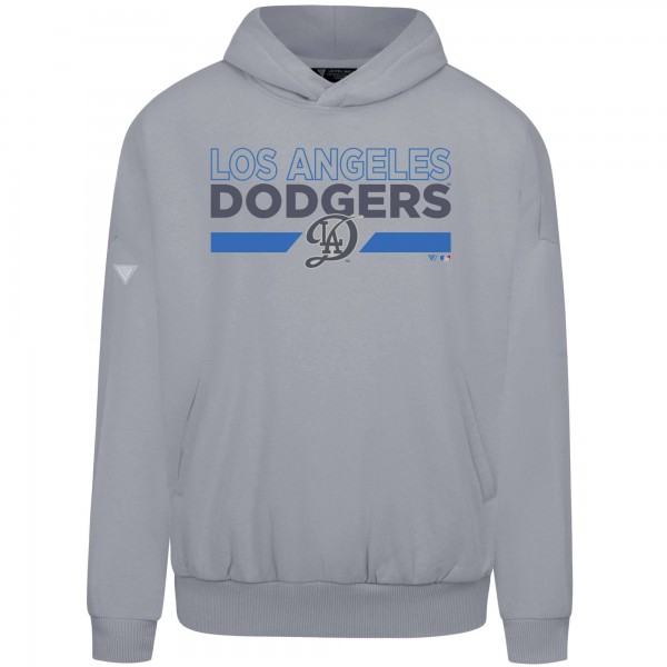Los Angeles Dodgers Levelwear Gray City Connect Contact No Hitter Pullover Hoodie