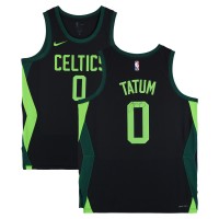 Jayson Tatum Boston Celtics Autographed Fanatics Authentic Black Nike 2024-25 City Edition Swingman Jersey