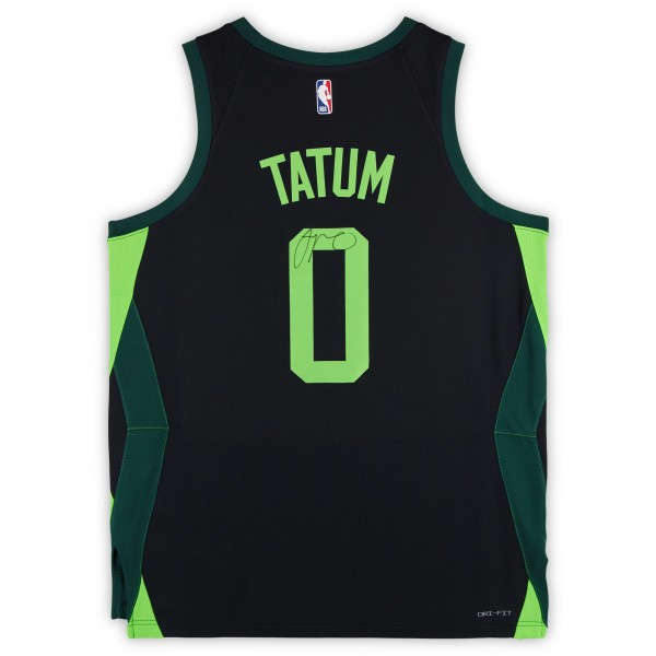 Jayson Tatum Boston Celtics Autographed Fanatics Authentic Black Nike 2024-25 City Edition Swingman Jersey