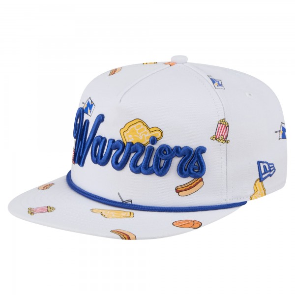 Бейсболка Golden State Warriors New Era White Team Cheer Rope 19TWENTY