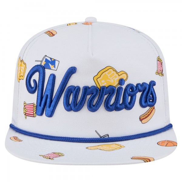 Бейсболка Golden State Warriors New Era White Team Cheer Rope 19TWENTY