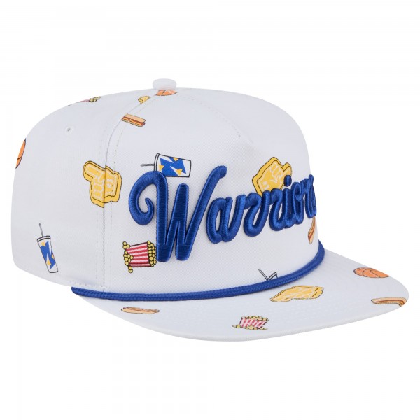 Бейсболка Golden State Warriors New Era White Team Cheer Rope 19TWENTY