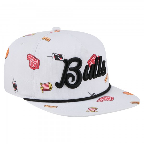Бейсболка Chicago Bulls New Era White Team Cheer Rope 19TWENTY