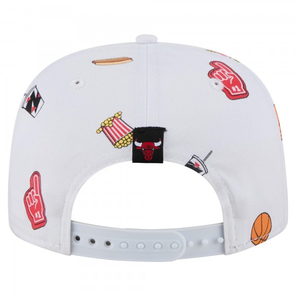 Бейсболка Chicago Bulls New Era White Team Cheer Rope 19TWENTY