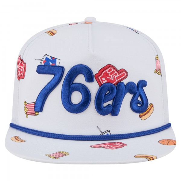 Бейсболка Philadelphia 76ers New Era White Team Cheer Rope 19TWENTY