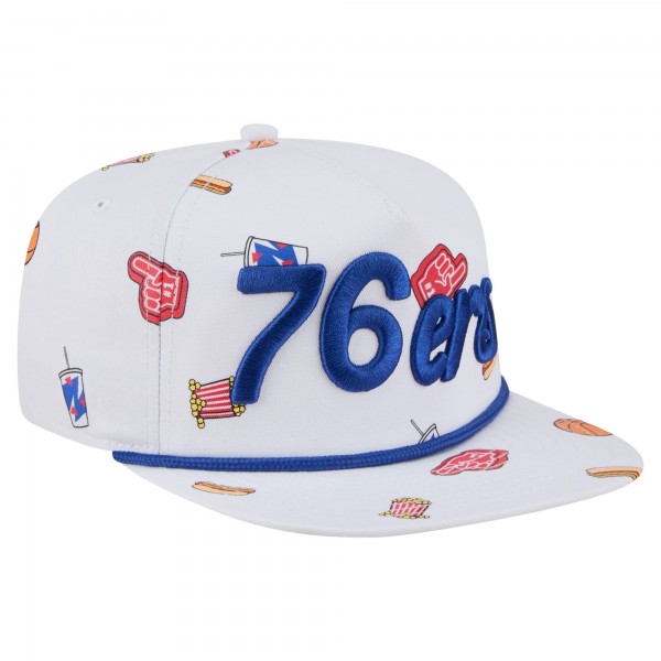 Бейсболка Philadelphia 76ers New Era White Team Cheer Rope 19TWENTY