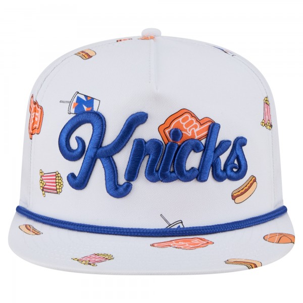 Бейсболка New York Knicks New Era White Team Cheer Rope 19TWENTY