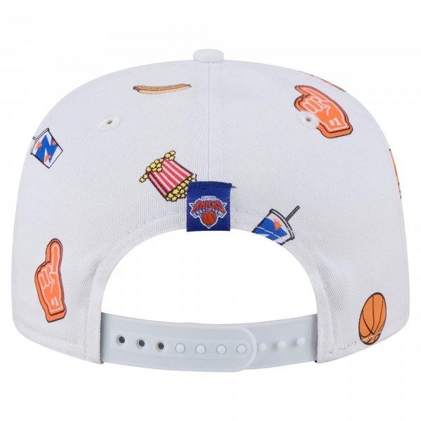 Бейсболка New York Knicks New Era White Team Cheer Rope 19TWENTY