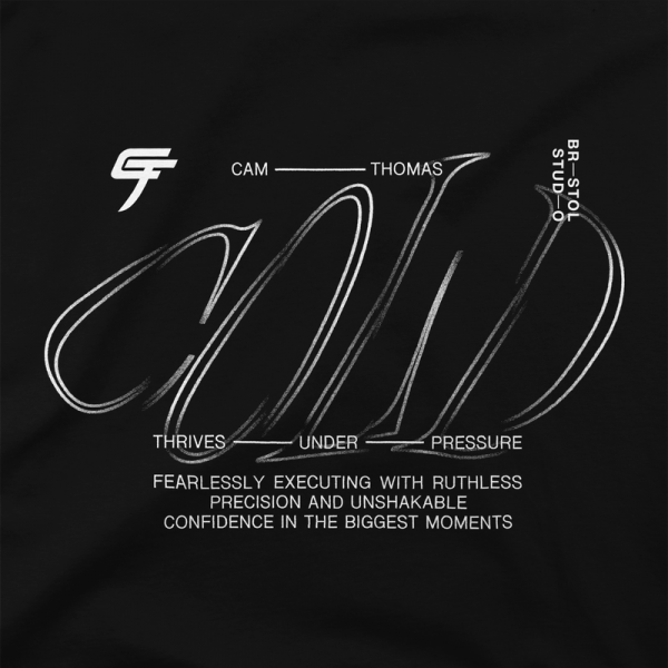 Unisex Brooklyn Nets Cam Thomas Bristol Studio Black Stadium Essentials Long Sleeve T-Shirt