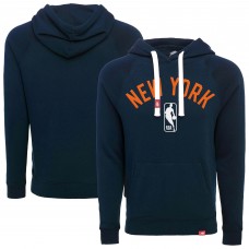 Unisex New York Knicks Sportiqe Navy Olsen Tri-Blend Pullover Hoodie