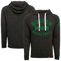 Unisex Boston Celtics Sportiqe Black Olsen Tri-Blend Pullover Hoodie