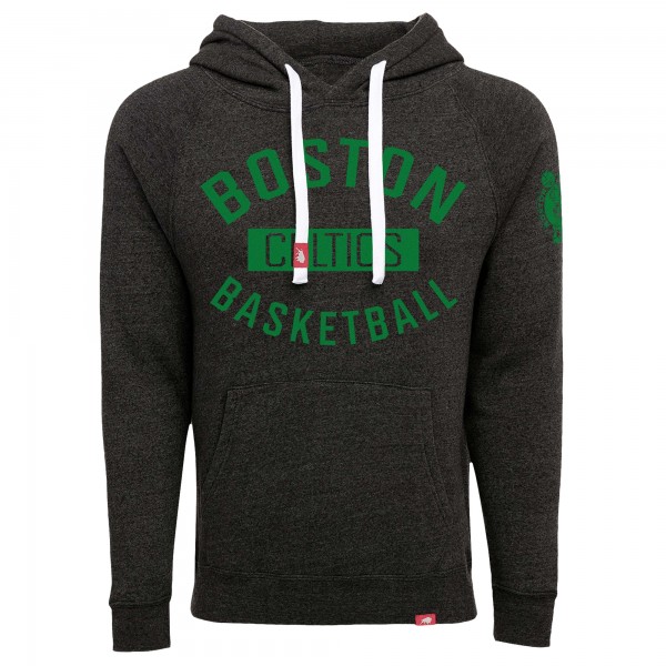 Unisex Boston Celtics Sportiqe Black Olsen Tri-Blend Pullover Hoodie