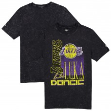 Футболка Los Angeles Lakers Luka Dončić New Era Black Full Court Press Mineral Wash Player