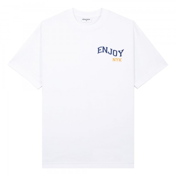 Unisex New York Knicks Enjoy Basketball White Hoop Enthusiast Capsule Collection T-Shirt