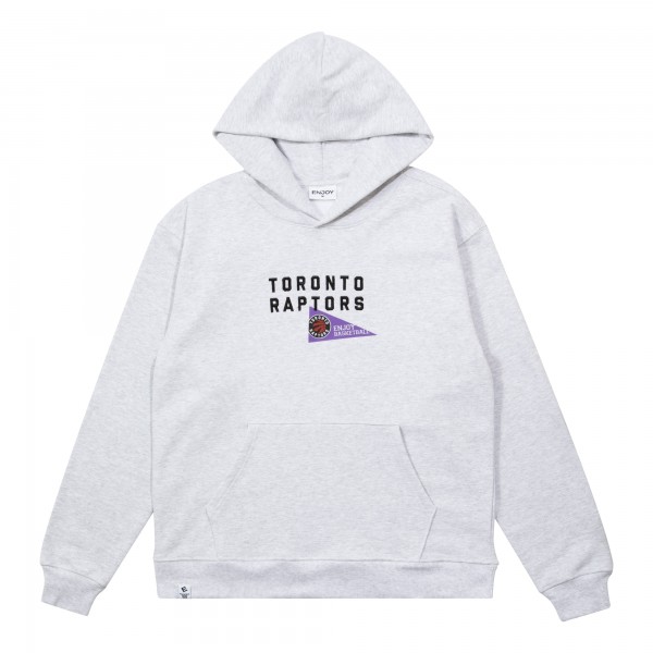 Unisex Enjoy Basketball x Toronto Raptors Heather Gray Hoop Enthusiast Capsule Collection Pullover Hoodie