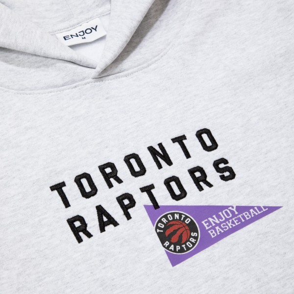 Unisex Enjoy Basketball x Toronto Raptors Heather Gray Hoop Enthusiast Capsule Collection Pullover Hoodie
