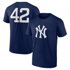 New York Yankees Navy Jackie Robinson Day Name & Number T-Shirt