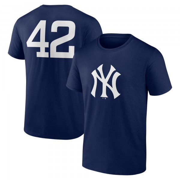 New York Yankees Navy Jackie Robinson Day Name & Number T-Shirt